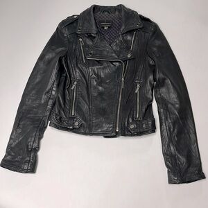 Moda International leather moto jacket